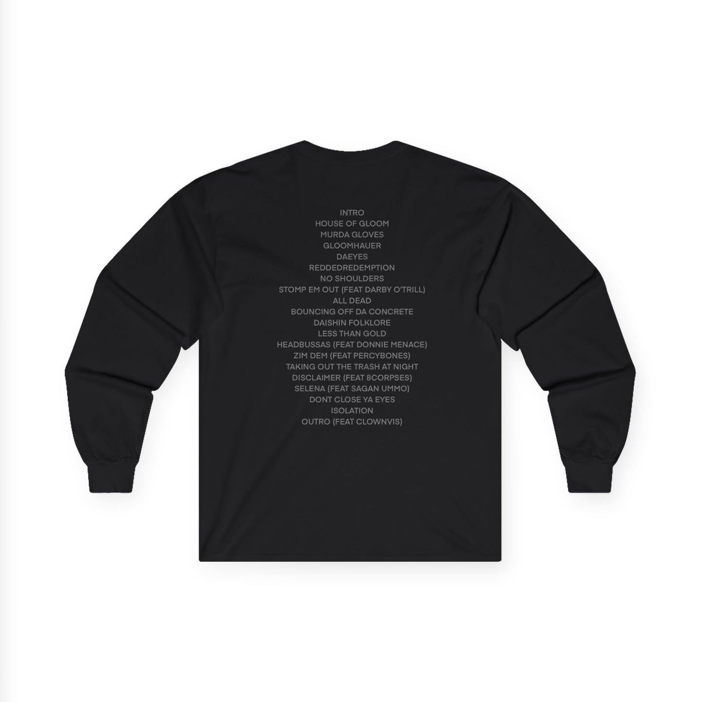 GLOOM UNIT - HOUSE OF GLOOM COVER LONG SLEVE TEE - BACK